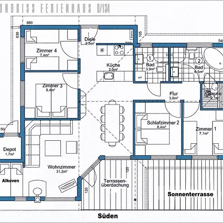 Lejlighed Kuestenfamilienhaus Fuer 10 Personen